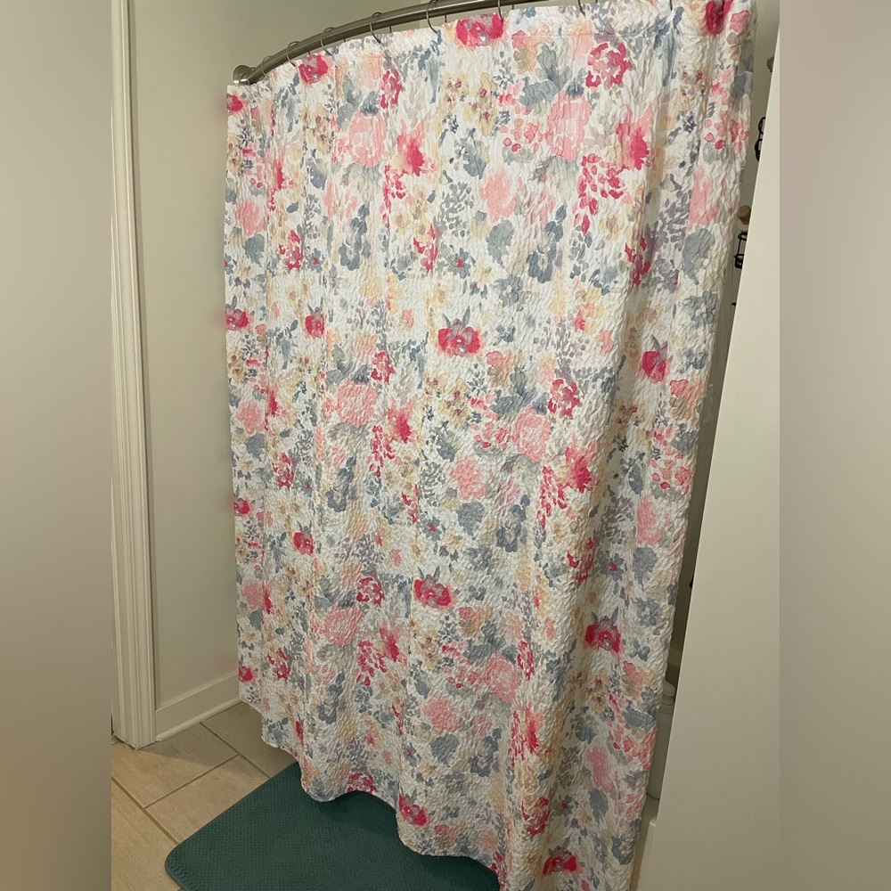 Floral shower curtain
